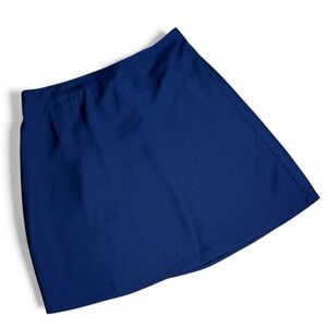 J Crew Navy Blue Flowy Satin Like Mini Skirt NWT Size medium
